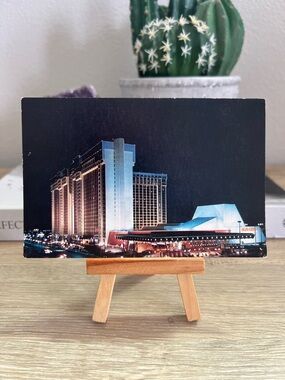 Vintage MGM Grand Hotel Las Vegas NV Night View Casino Postcard Unused